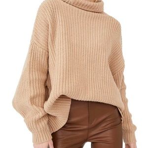 NWT Free People Swim Too Deep oversized turtleneck sweater!